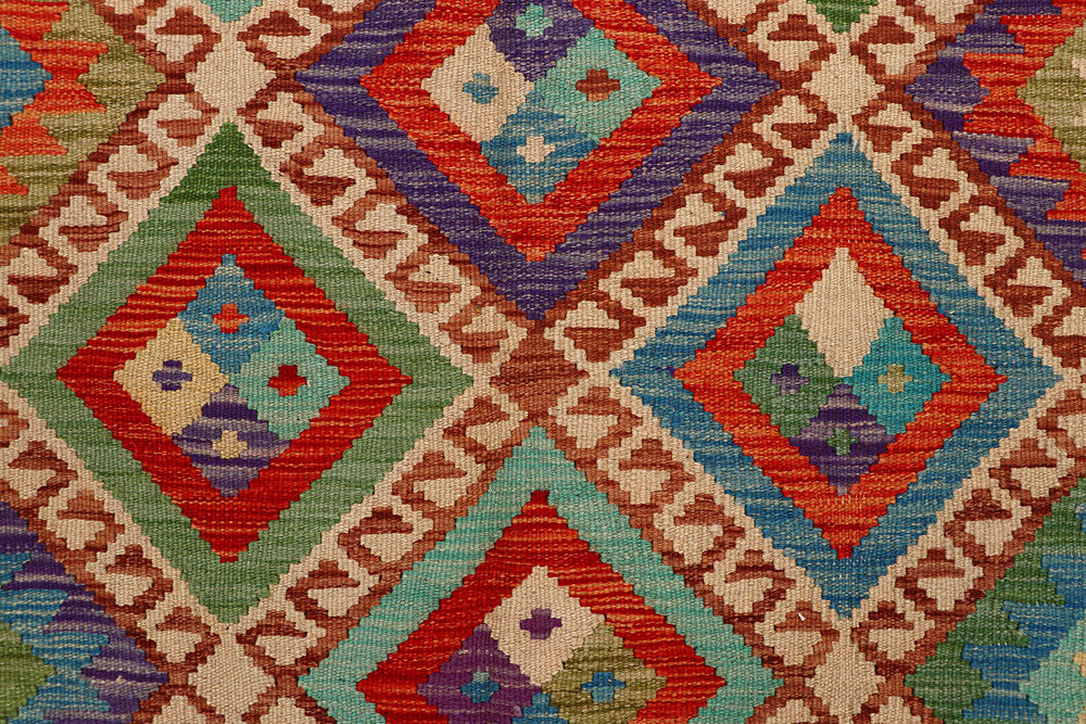 Multi Colored Kilim 6' 5 x 9' 8 - No. 66919 - ALRUG Rug Store