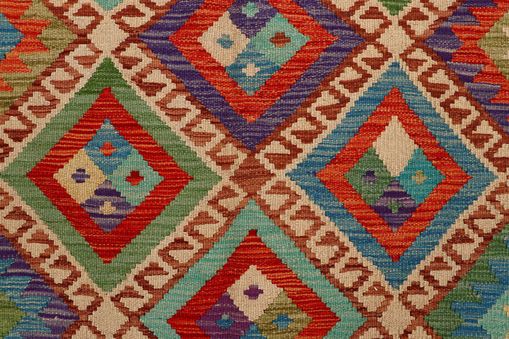 Multi Colored Kilim 6' 5 x 9' 8 - No. 66919 - ALRUG Rug Store