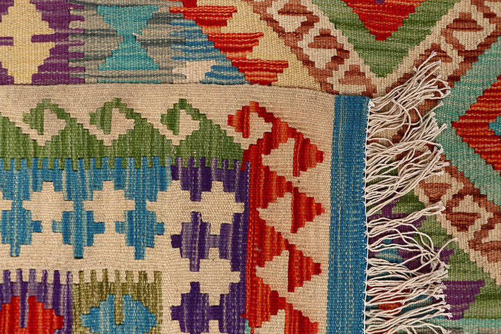 Multi Colored Kilim 6' 5 x 9' 8 - No. 66919 - ALRUG Rug Store