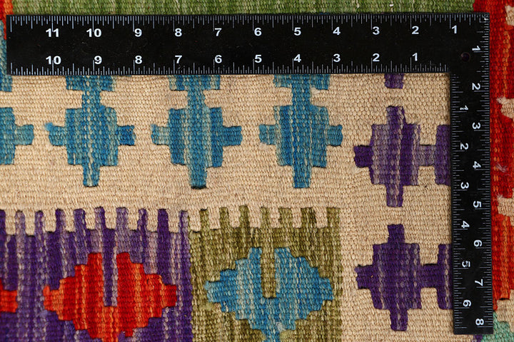 Multi Colored Kilim 6' 5 x 9' 8 - No. 66919 - ALRUG Rug Store