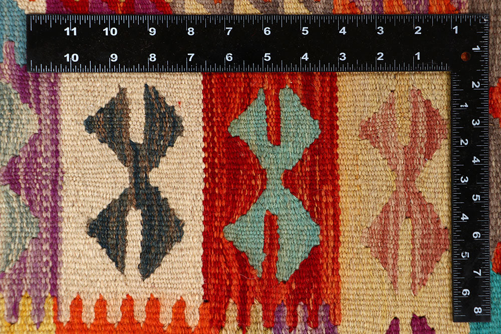 Multi Colored Kilim 6' 7 x 9' 10 - No. 66920 - ALRUG Rug Store