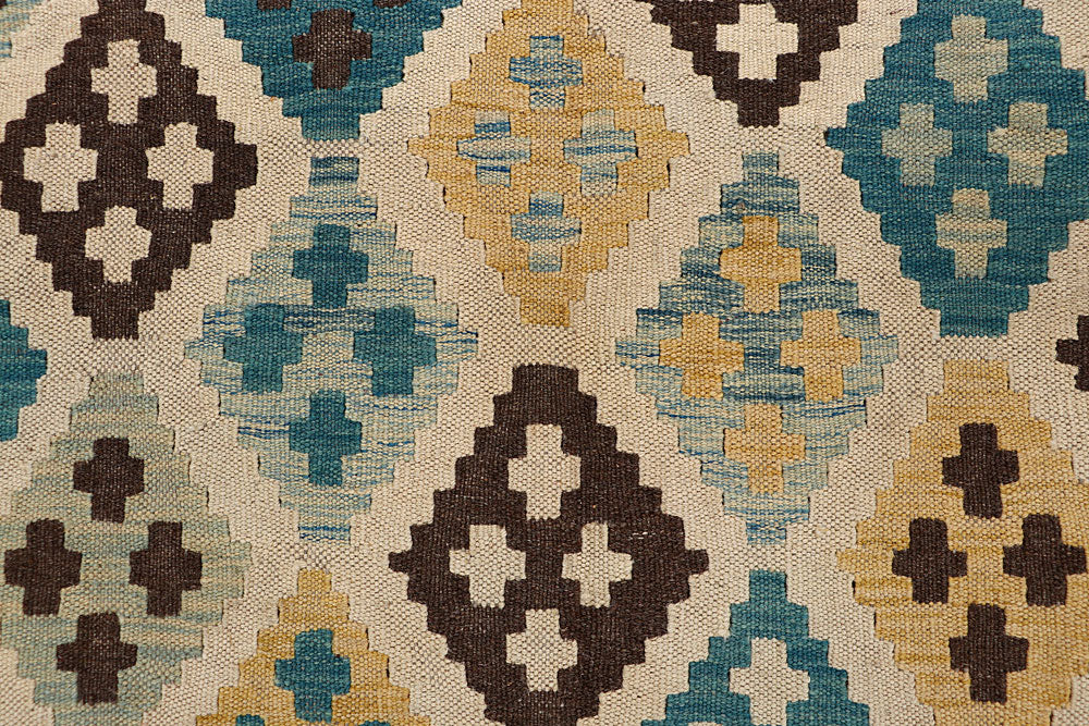 Multi Colored Kilim 6' 9 x 9' 8 - No. 66921 - ALRUG Rug Store