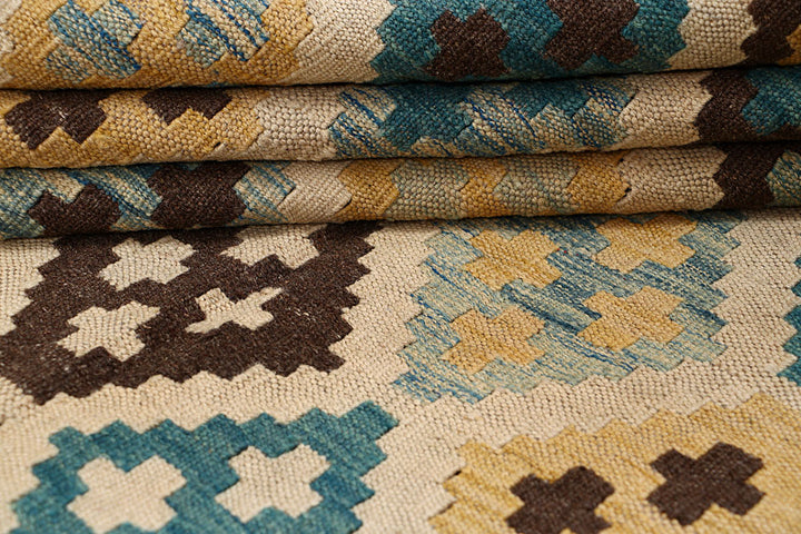 Multi Colored Kilim 6' 9 x 9' 8 - No. 66921 - ALRUG Rug Store