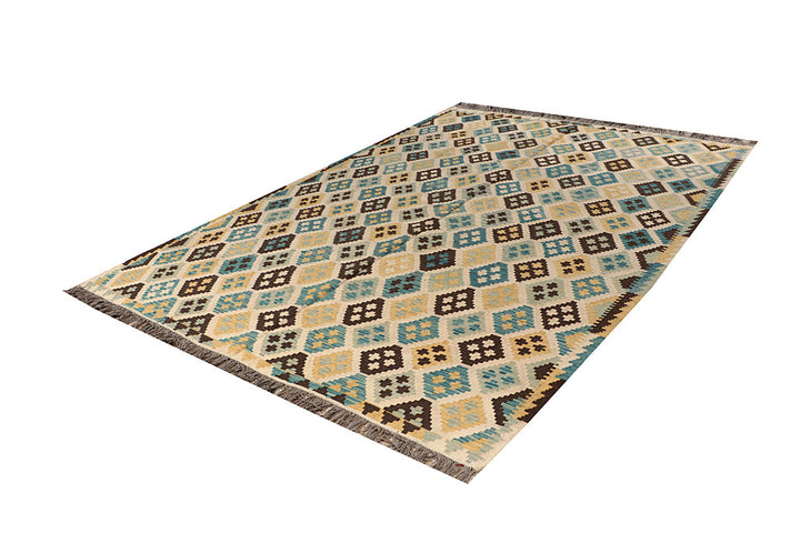 Multi Colored Kilim 6' 9 x 9' 8 - No. 66921 - ALRUG Rug Store