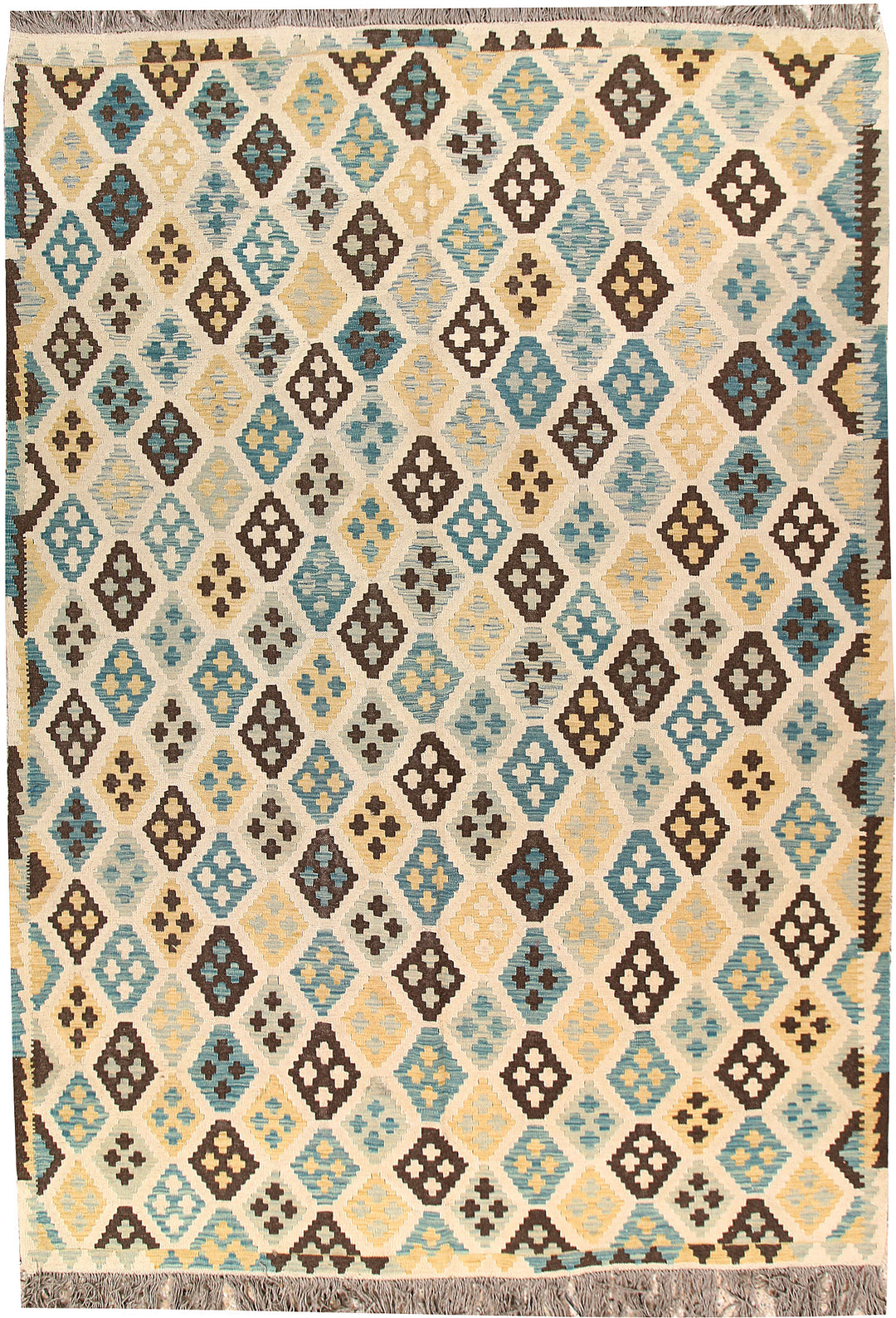 Multi Colored Kilim 6' 9 x 9' 8 - No. 66921 - ALRUG Rug Store