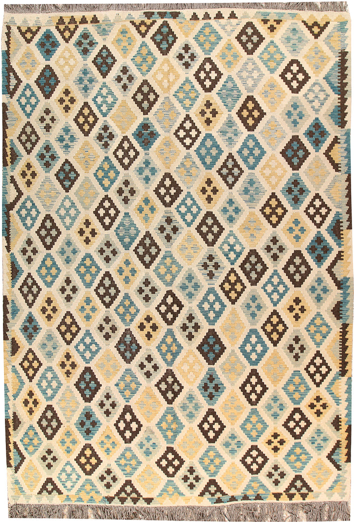 Multi Colored Kilim 6' 9 x 9' 8 - No. 66921 - ALRUG Rug Store