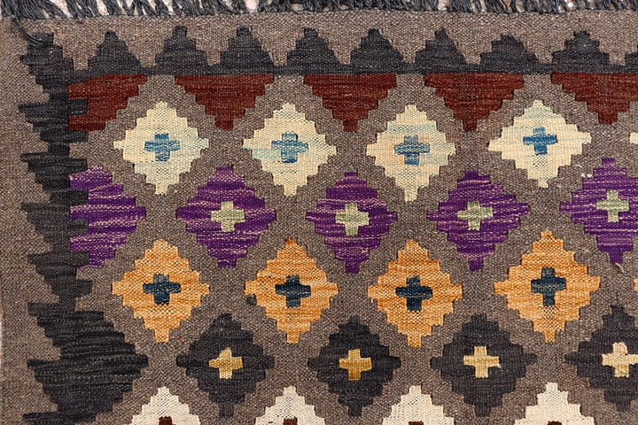 Multi Colored Kilim 6' 5 x 9' 10 - No. 66922 - ALRUG Rug Store