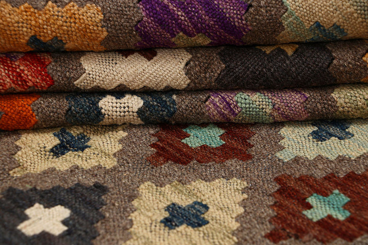 Multi Colored Kilim 6' 5 x 9' 10 - No. 66922 - ALRUG Rug Store