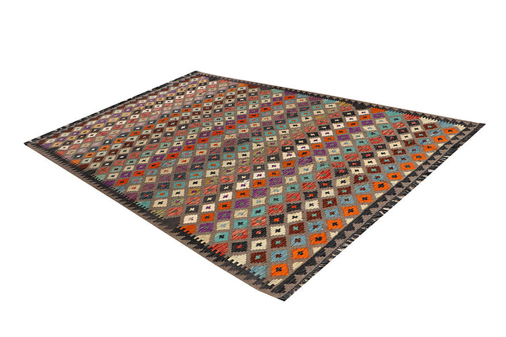 Multi Colored Kilim 6' 5 x 9' 10 - No. 66922 - ALRUG Rug Store