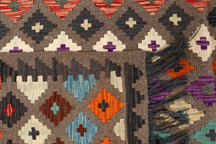 Multi Colored Kilim 6' 5 x 9' 10 - No. 66922 - ALRUG Rug Store