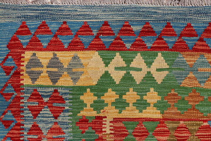 Multi Colored Kilim 6' 7 x 10' - No. 66924 - ALRUG Rug Store