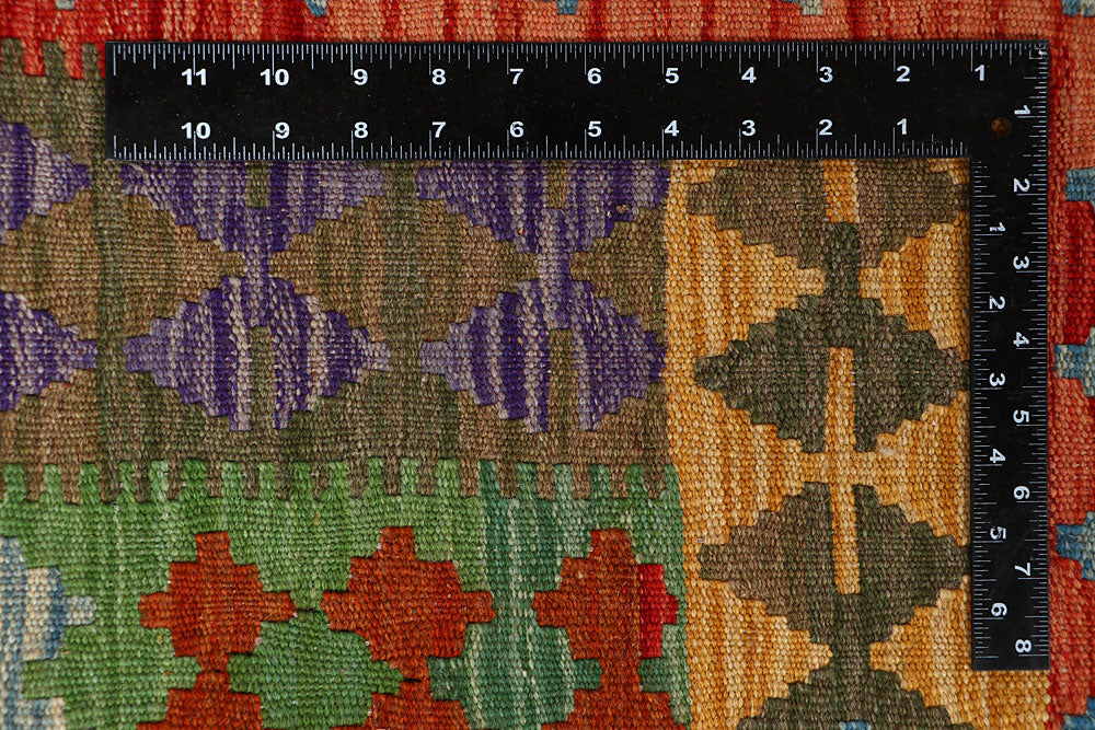 Multi Colored Kilim 6' 7 x 10' - No. 66924 - ALRUG Rug Store