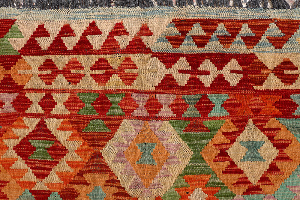 Multi Colored Kilim 6' 7 x 9' 7 - No. 66925 - ALRUG Rug Store