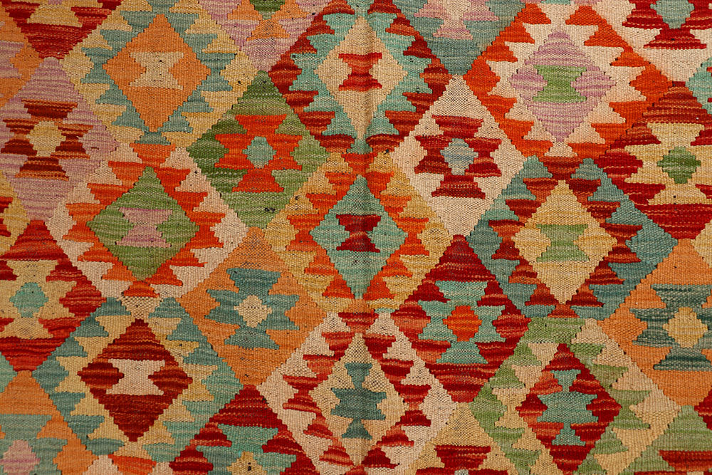Multi Colored Kilim 6' 7 x 9' 7 - No. 66925 - ALRUG Rug Store