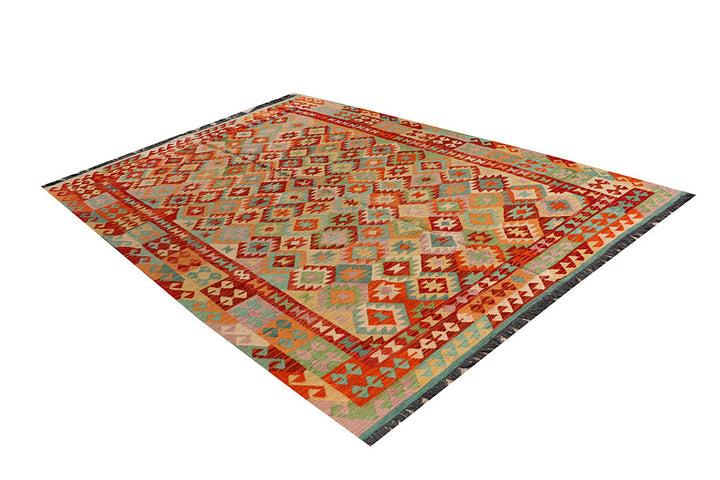Multi Colored Kilim 6' 7 x 9' 7 - No. 66925 - ALRUG Rug Store