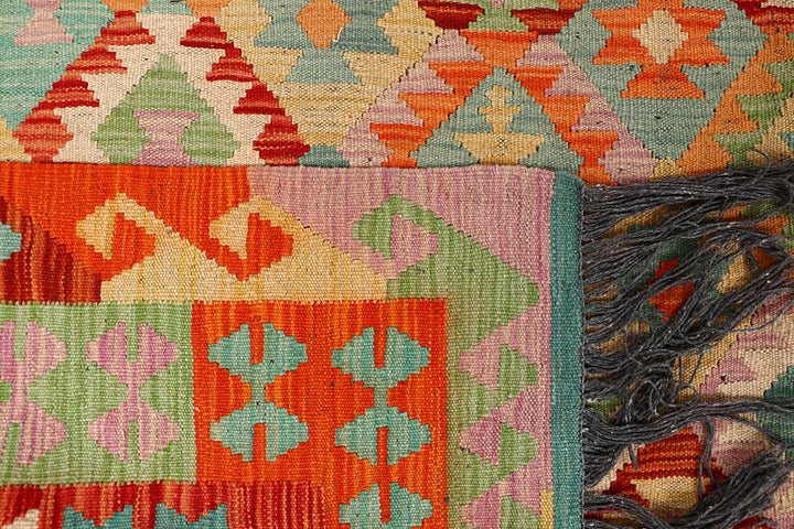 Multi Colored Kilim 6' 7 x 9' 7 - No. 66925 - ALRUG Rug Store