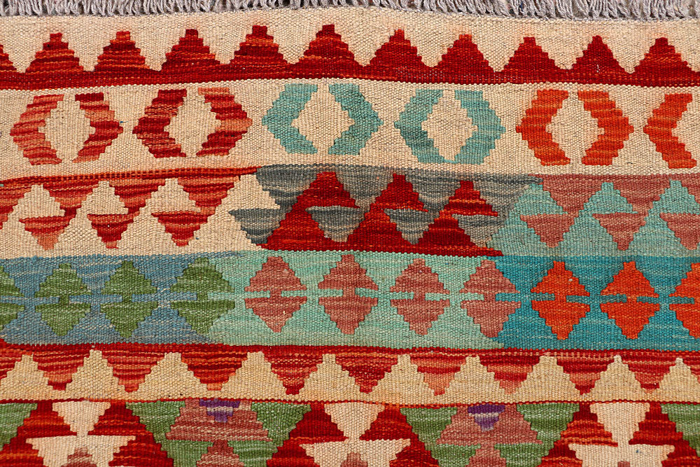 Multi Colored Kilim 6' 8 x 9' 11 - No. 66926 - ALRUG Rug Store