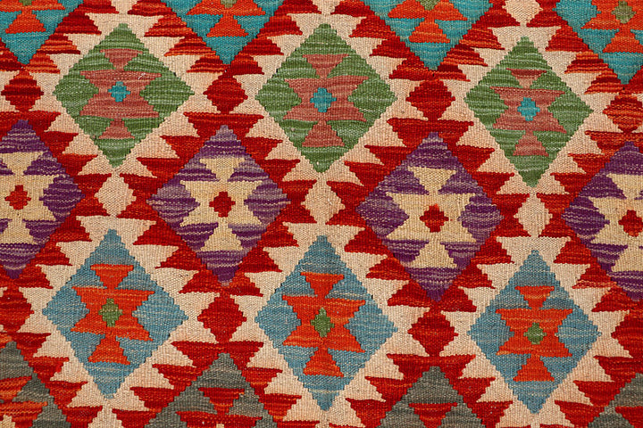 Multi Colored Kilim 6' 8 x 9' 11 - No. 66926 - ALRUG Rug Store