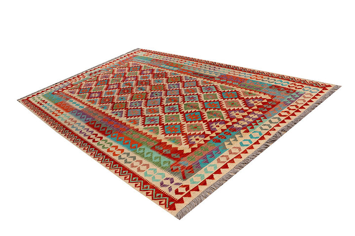 Multi Colored Kilim 6' 8 x 9' 11 - No. 66926 - ALRUG Rug Store