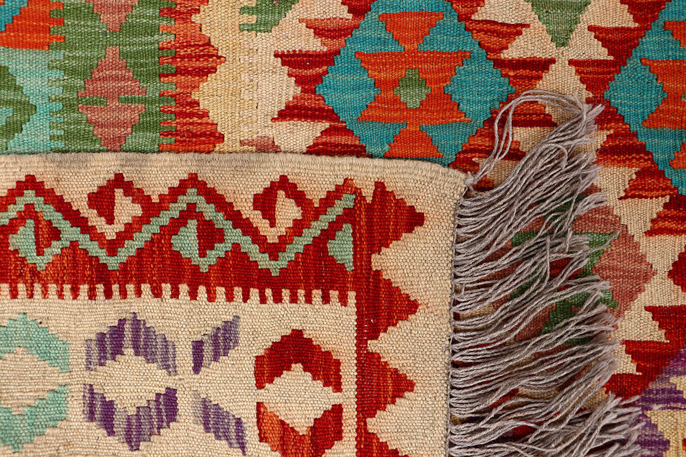 Multi Colored Kilim 6' 8 x 9' 11 - No. 66926 - ALRUG Rug Store