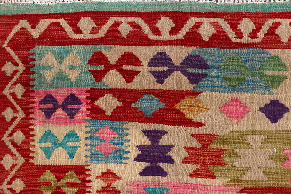 Multi Colored Kilim 6' 5 x 9' 5 - No. 66927 - ALRUG Rug Store