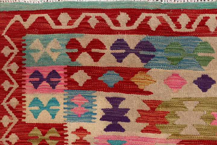 Multi Colored Kilim 6' 5 x 9' 5 - No. 66927 - ALRUG Rug Store