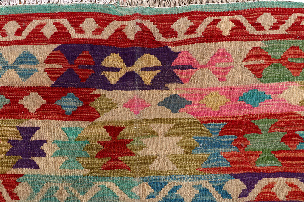 Multi Colored Kilim 6' 5 x 9' 5 - No. 66927 - ALRUG Rug Store