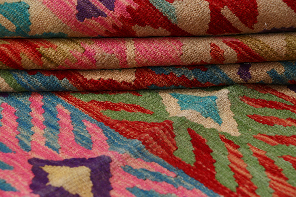 Multi Colored Kilim 6' 5 x 9' 5 - No. 66927 - ALRUG Rug Store