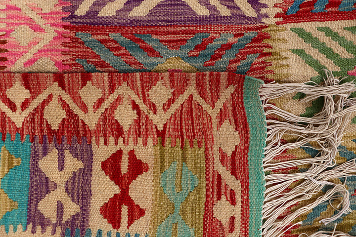 Multi Colored Kilim 6' 5 x 9' 5 - No. 66927 - ALRUG Rug Store