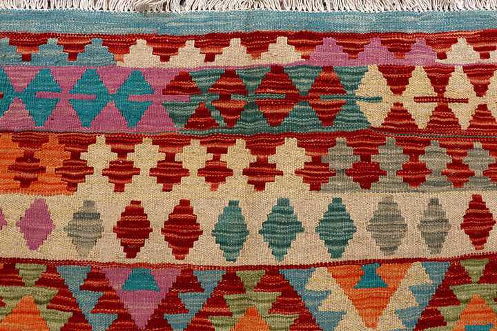Multi Colored Kilim 6' 5 x 9' 7 - No. 66928 - ALRUG Rug Store