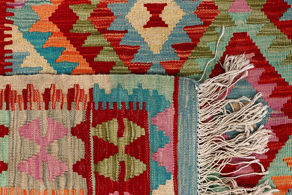 Multi Colored Kilim 6' 5 x 9' 7 - No. 66928 - ALRUG Rug Store