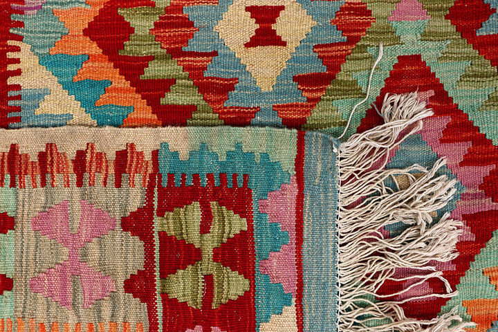 Multi Colored Kilim 6' 5 x 9' 7 - No. 66928 - ALRUG Rug Store