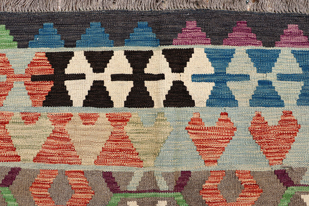 Multi Colored Kilim 6' 8 x 9' 8 - No. 66929 - ALRUG Rug Store