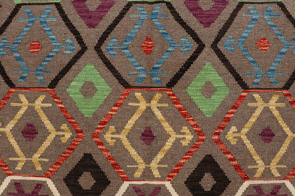 Multi Colored Kilim 6' 8 x 9' 8 - No. 66929 - ALRUG Rug Store