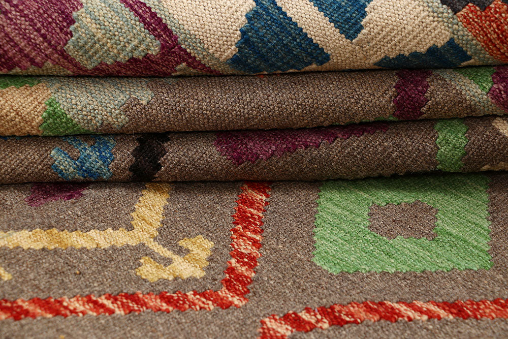 Multi Colored Kilim 6' 8 x 9' 8 - No. 66929 - ALRUG Rug Store