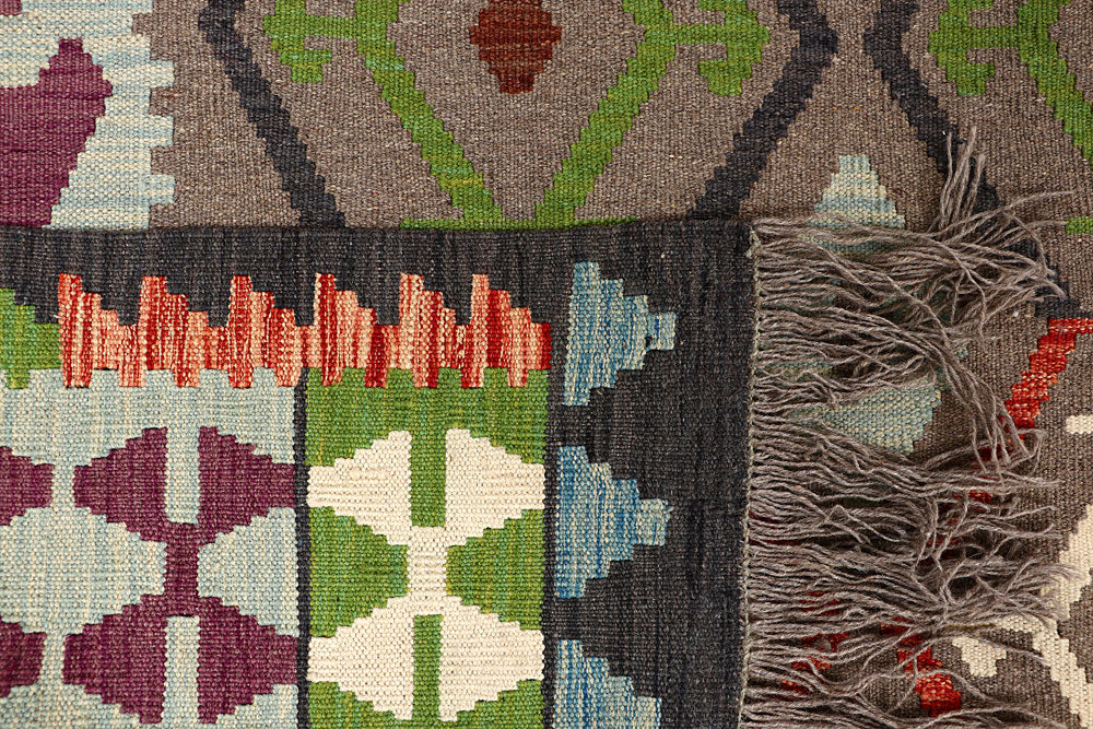 Multi Colored Kilim 6' 8 x 9' 8 - No. 66929 - ALRUG Rug Store