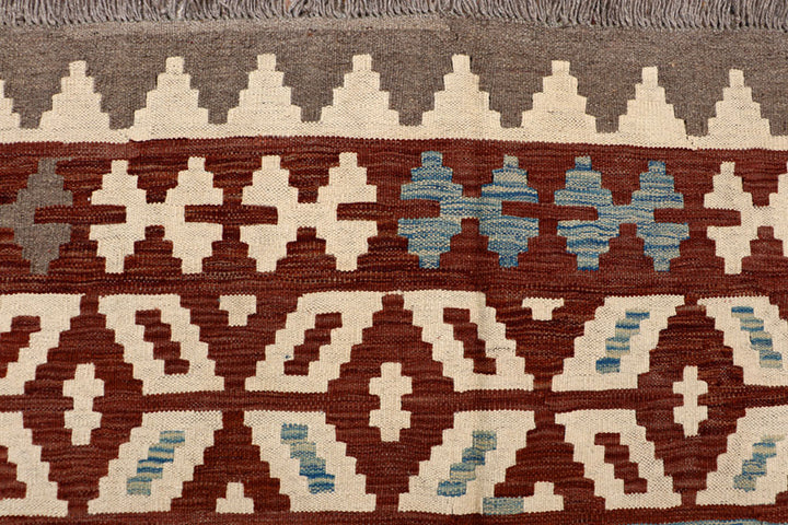 Multi Colored Kilim 6' 8 x 9' 11 - No. 66930 - ALRUG Rug Store