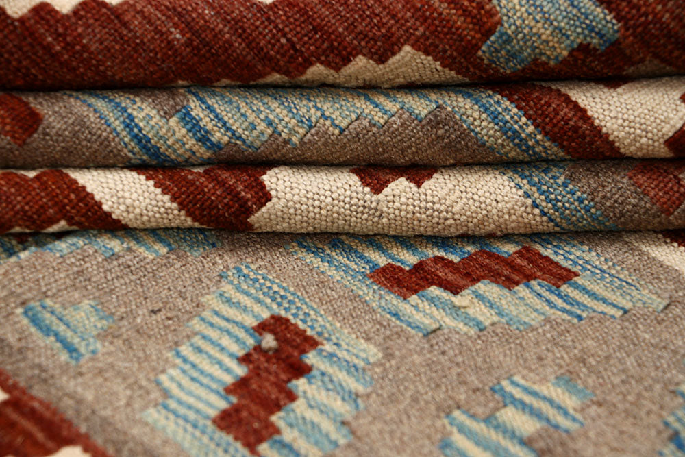 Multi Colored Kilim 6' 8 x 9' 11 - No. 66930 - ALRUG Rug Store