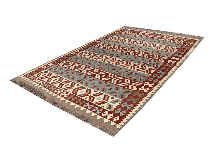 Multi Colored Kilim 6' 8 x 9' 11 - No. 66930 - ALRUG Rug Store