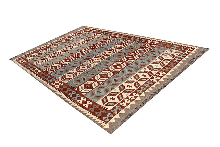 Multi Colored Kilim 6' 8 x 9' 11 - No. 66930 - ALRUG Rug Store