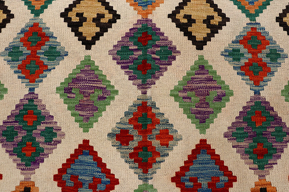 Multi Colored Kilim 6' 8 x 10' - No. 66931 - ALRUG Rug Store