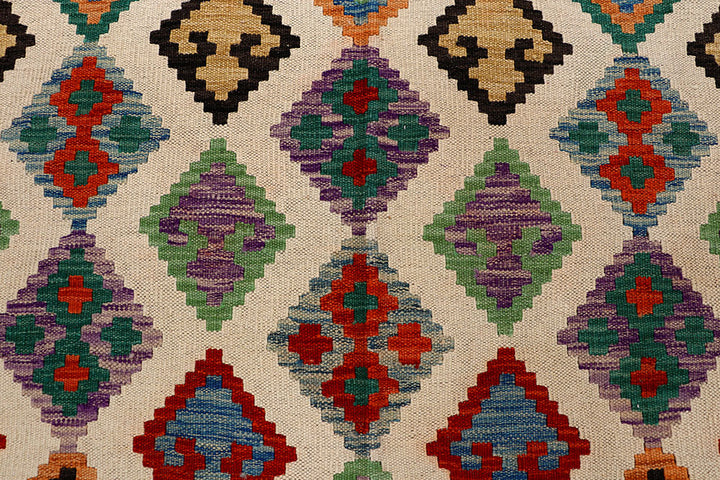 Multi Colored Kilim 6' 8 x 10' - No. 66931 - ALRUG Rug Store