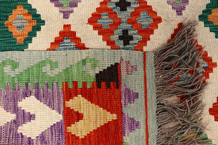 Multi Colored Kilim 6' 8 x 10' - No. 66931 - ALRUG Rug Store