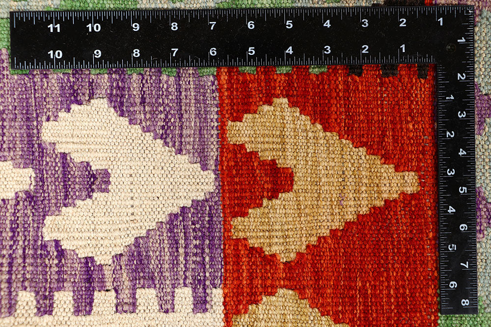 Multi Colored Kilim 6' 8 x 10' - No. 66931 - ALRUG Rug Store