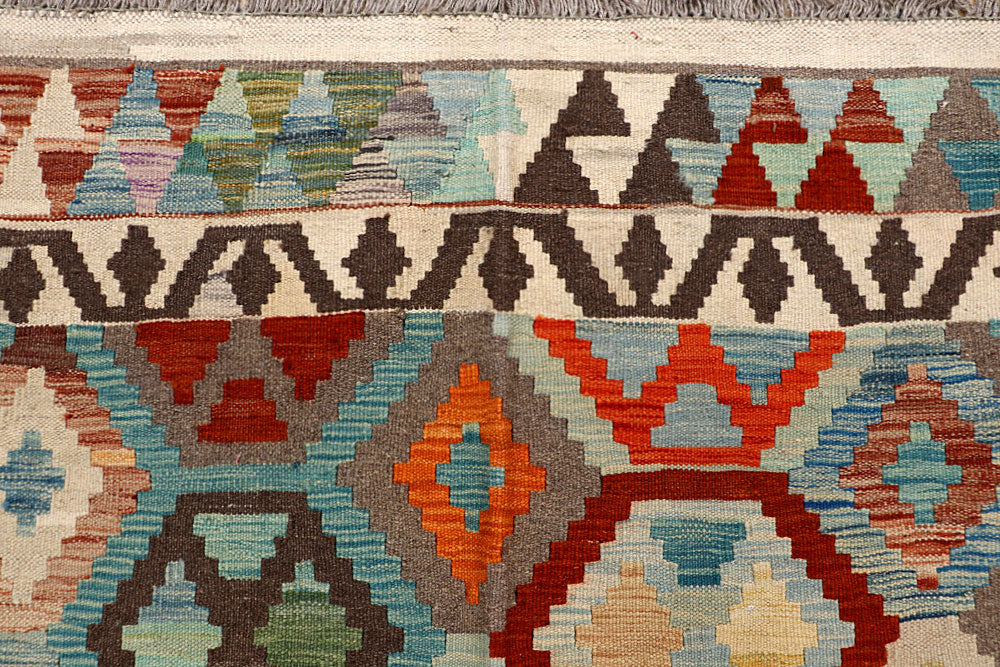 Multi Colored Kilim 6' 8 x 9' 8 - No. 66932 - ALRUG Rug Store