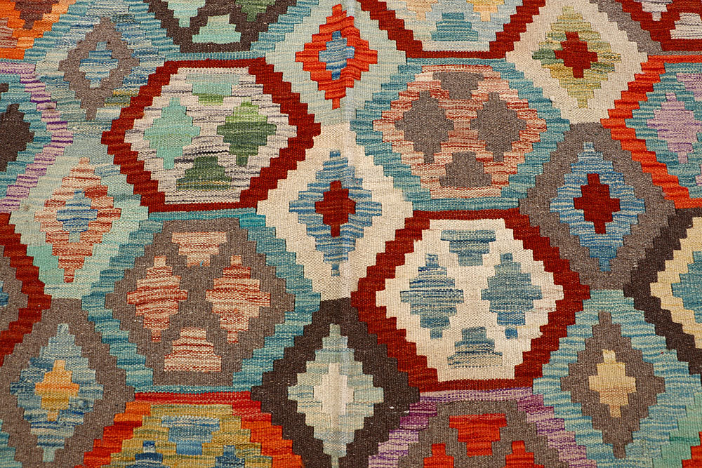 Multi Colored Kilim 6' 8 x 9' 8 - No. 66932 - ALRUG Rug Store