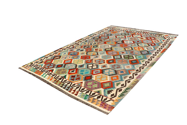Multi Colored Kilim 6' 8 x 9' 8 - No. 66932 - ALRUG Rug Store