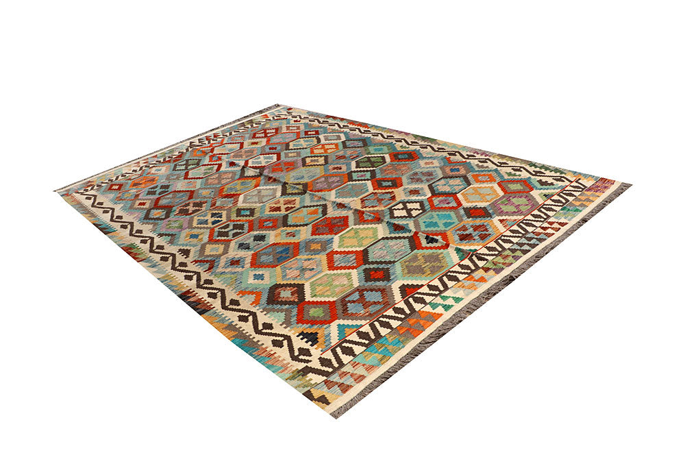 Multi Colored Kilim 6' 8 x 9' 8 - No. 66932 - ALRUG Rug Store