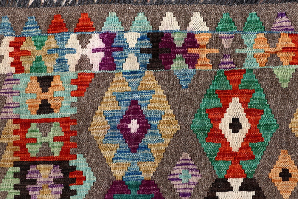 Multi Colored Kilim 6' 5 x 9' 8 - No. 66934 - ALRUG Rug Store