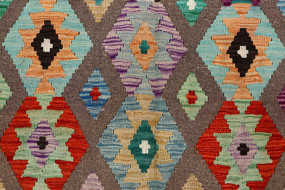 Multi Colored Kilim 6' 5 x 9' 8 - No. 66934 - ALRUG Rug Store